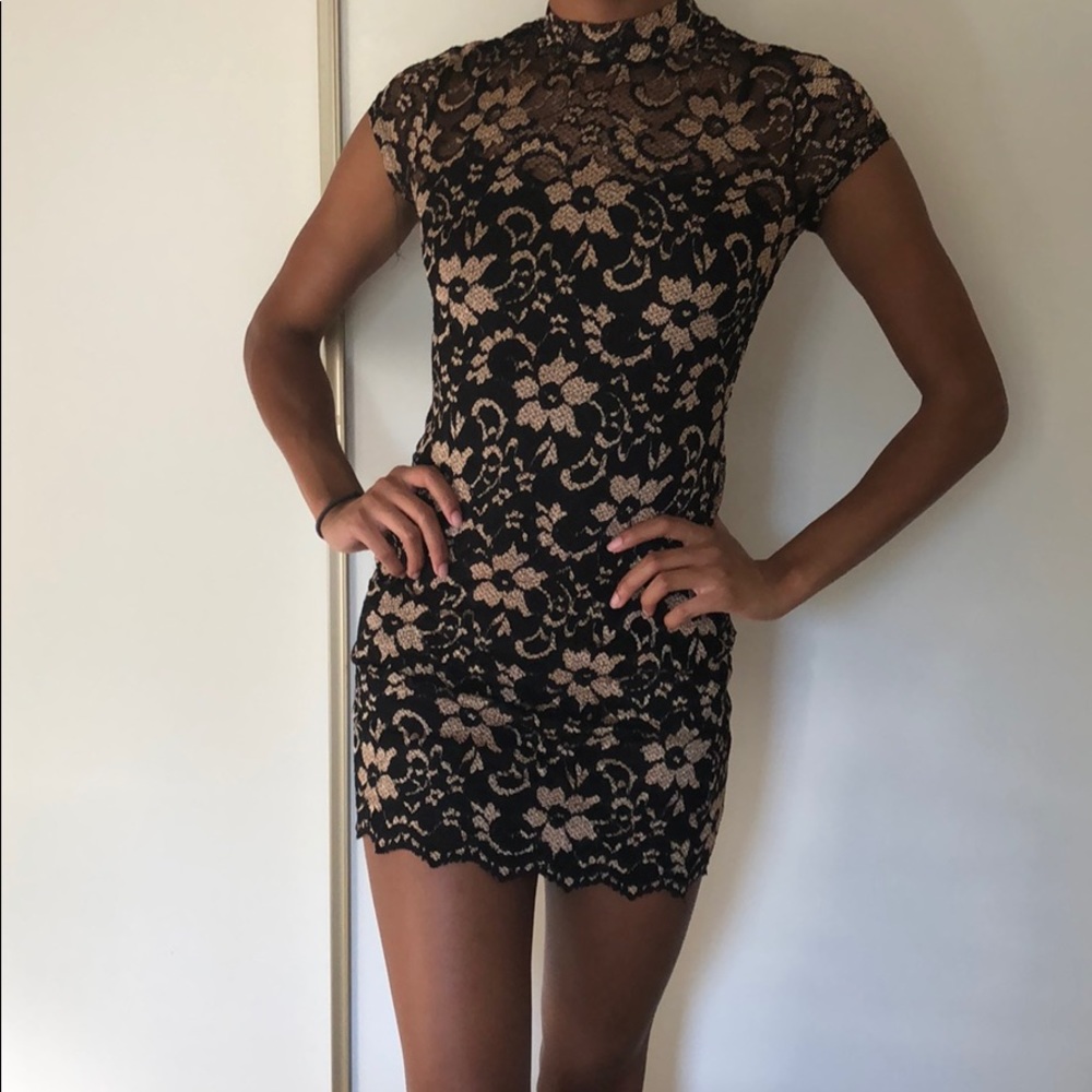 Black and Gold flower print dressed